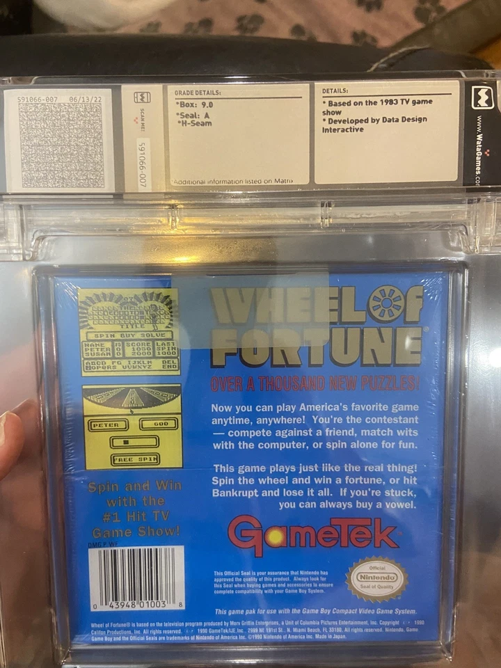 Wheel of Fortune (Nintendo Game Boy) Brand New, Factory Sealed, WATA CERTIFIED 9 - Image 3 of 4