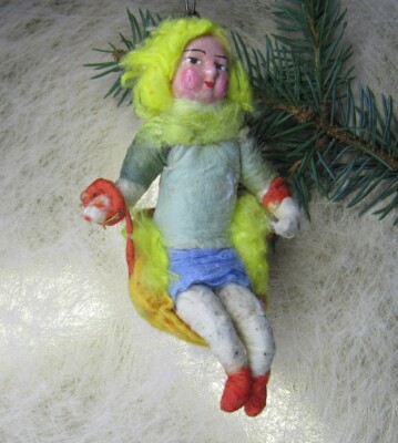 Ancienne décoration de noël pour sapin,la Poupée,Allemagne #101124