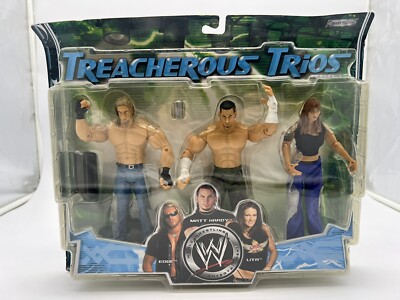 2008 Jakks Pacific WWE Treacherous Trios Lita Edge Matt Hardy Series 3 Figures 