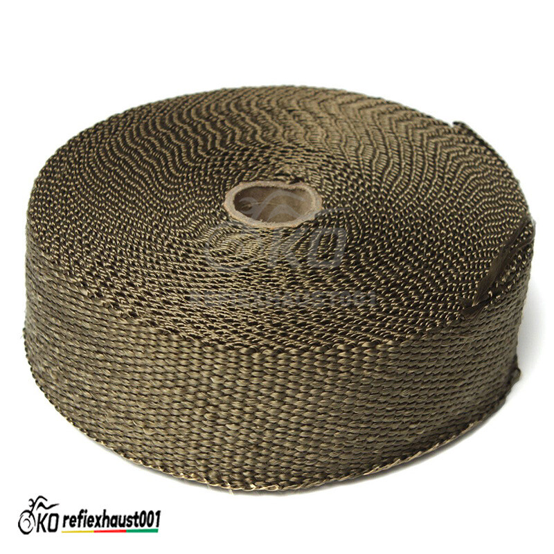 15M Roll Lava Exhaust Manifold Header Pipe Heat Wrap Tape 10 Ties Kit Motorcycle