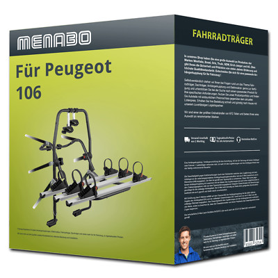 Menabo Fahrradträger Stand Up 3 für Peugeot 106 I Typ 1A/1C - 3 Fahrräder NEU