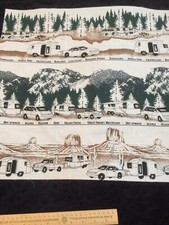COTTON NOVELTY FABRIC RV Camping Fabric National Parks