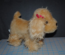 BATTAT Tan Puppy GOLDEN RETRIEVER/ Cocker Spaniel GIRL 10 L Plush Toy Pink Bow