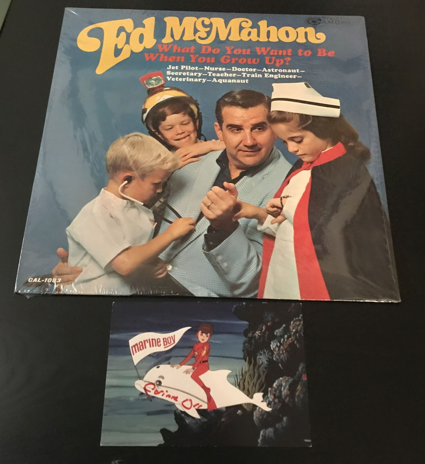 ED MCMAHON WHAT DO YOU WANT TO BE NEW SEALED CHILDRENS LP 1967 + SIGNED CARD