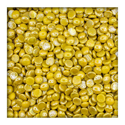 Opake Glasnuggets Glassteine Muggelsteine Mosaik Pastellgelb  (21,80 EUR/kg)