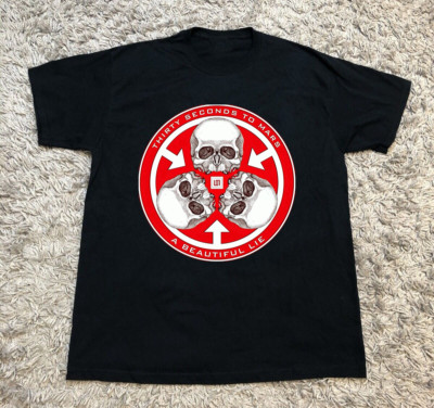 RARE Thirty Seconds to Mars Black Cotton All size S-5XL Gift T-shirt TA72