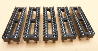 WEL-CON DIP 28-Pin IC Socket Adapter Solder Type USA SELLER (Qty 5)