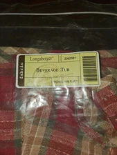 Longaberger Orchard Park Plaid BEVERAGE TUB Basket Liner Only NEW 2362281
