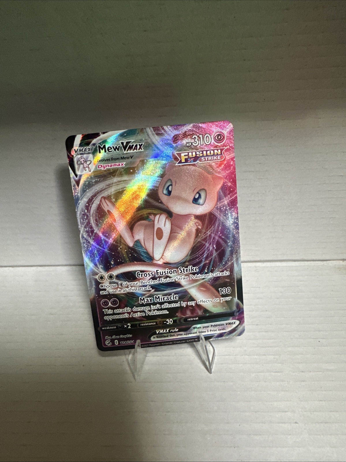 Mew VMAX #114/264 Pokemon TCG SWSH08: Fusion Strike NM Free Shipping