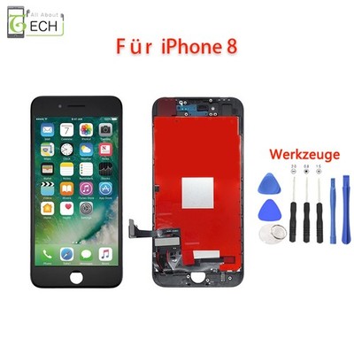 Für iPhone 8 4.7 Schwarz LCD Display Touchscreen Bildschirm mit Werkzeuge