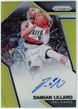 Damian Lillard 2017-18 Panini Prizm Gold Autograph Card #SG-DL 3/10