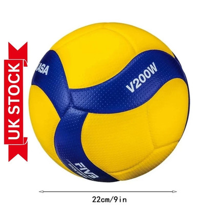 Mikasa V200W Offizieller FIVB Volleyball Größe 5 InOutdoor Spiele Leder Sport Ball