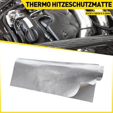 Silber Auspuff Thermo Hitzeschutz Matte Alu selbstklebend 0,8mm 50cmx50cm 500&deg;C