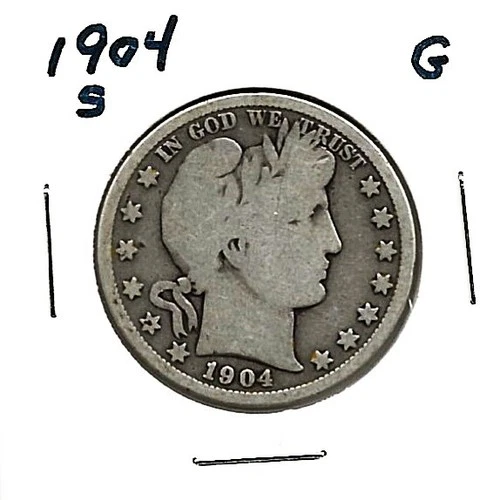 1904 "S" BARBER HALF DOLLAR***G***KEY DATE
