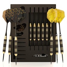 Steel Tip Darts Set Professional Brass Barrel Darts with Flights Shafts
