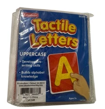 Lakeshore Uppercase Sandpaper Letters Set Tactile Cards New A6