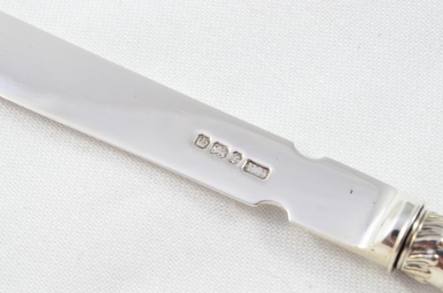 Sheffield Silver Capped & Ferruled Mother of Pearl Handled Letter Opener 1909 - Picture 5 of 6
