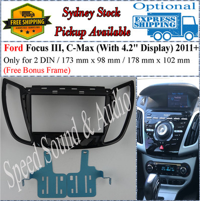 Fascia Fits Ford Focus III LW C-Max 2011 Kuga 2013 Escape 2012 Double Two 2 DIN