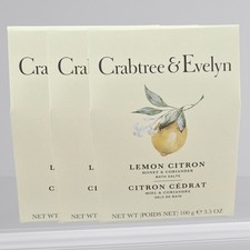 Crabtree Evelyn Bath Salts Lemon 3.5 oz 100g each NEW 3 Pack Gift for Her