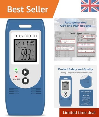 ThermElc TE-02 Pro TH: USB-Datenlogger zur sicheren Temperatur- & Feuchtigkeitsverfolgung