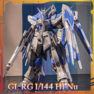 RG 1/144 Hi-Nu Gundam Model Kit with Water Decals Collectible Action Figure Toy
