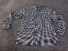 Orvis Trout Bum Shirt Mens Large Gingham Check Flannel Fishing Outdoor