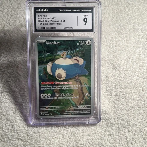 2023 Pokémon Cgc Mint 9 Snorlax Black Star Promos 051 151 Trainer Box