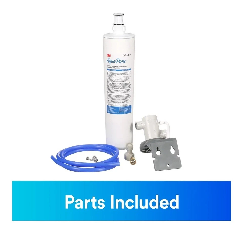 3M Under Sink Full Flow Drinking Water Filter System 3M CYST-FF Sanitary Quick - Image 3 of 4