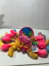 Rainbow Splatter Spider Plush Toy NWT