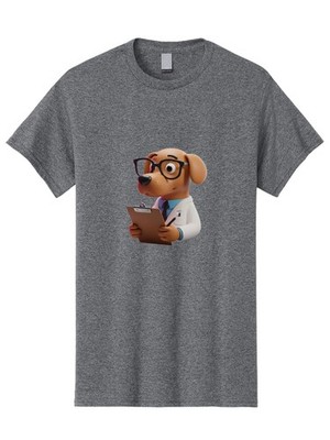 Dog-In-Lab-Coat Mens Graphic Tee, 100% Cotton, Casual Summer Wear