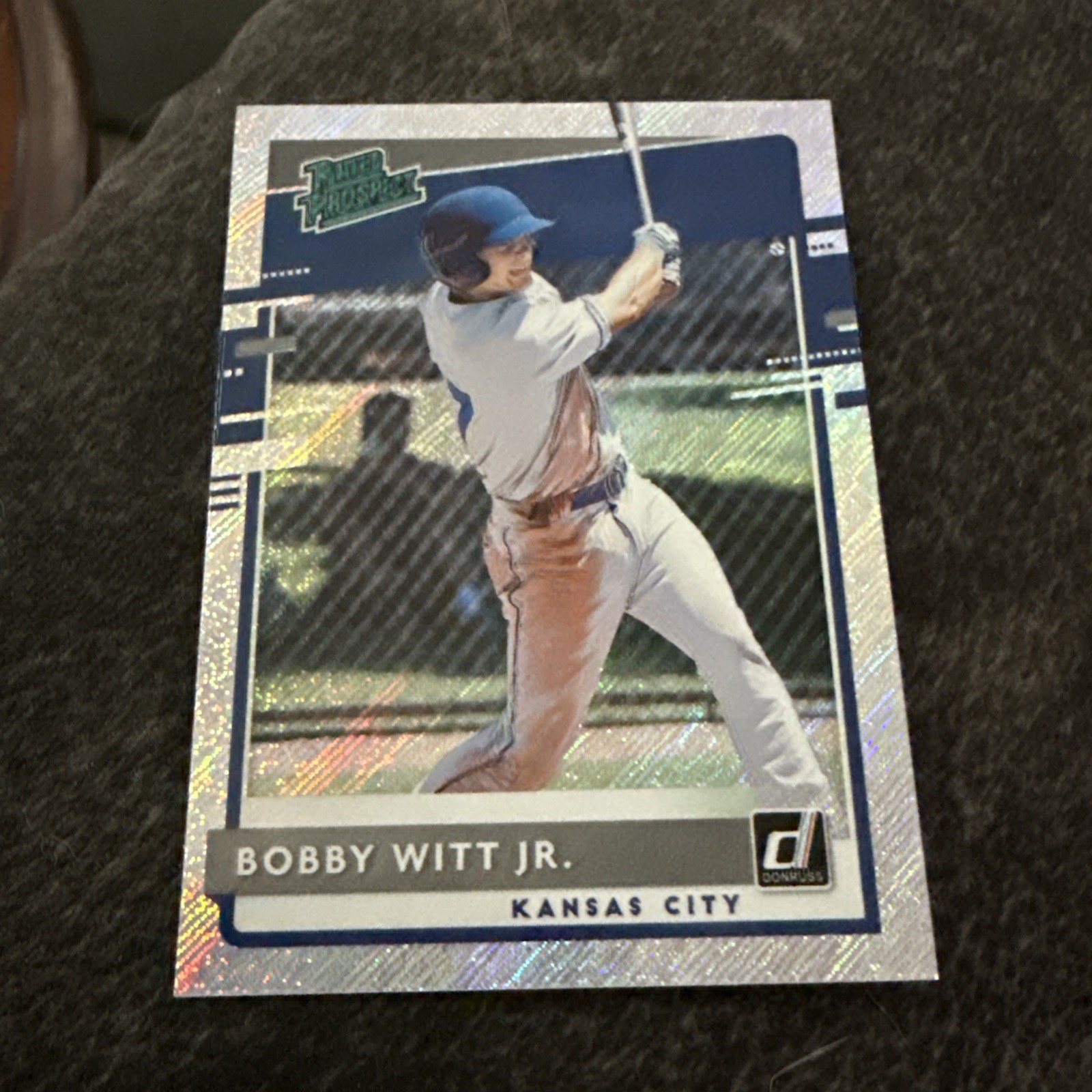 2020 Donruss Optic Silver Rapture Holo Prizm Bobby Witt Jr. Rated Prospect RP2