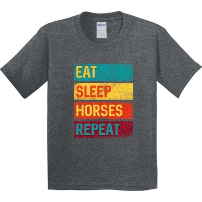 Inktastic Dressage Eat Sleep Horses Repeat Youth T-Shirt Show Race Apparel Lover
