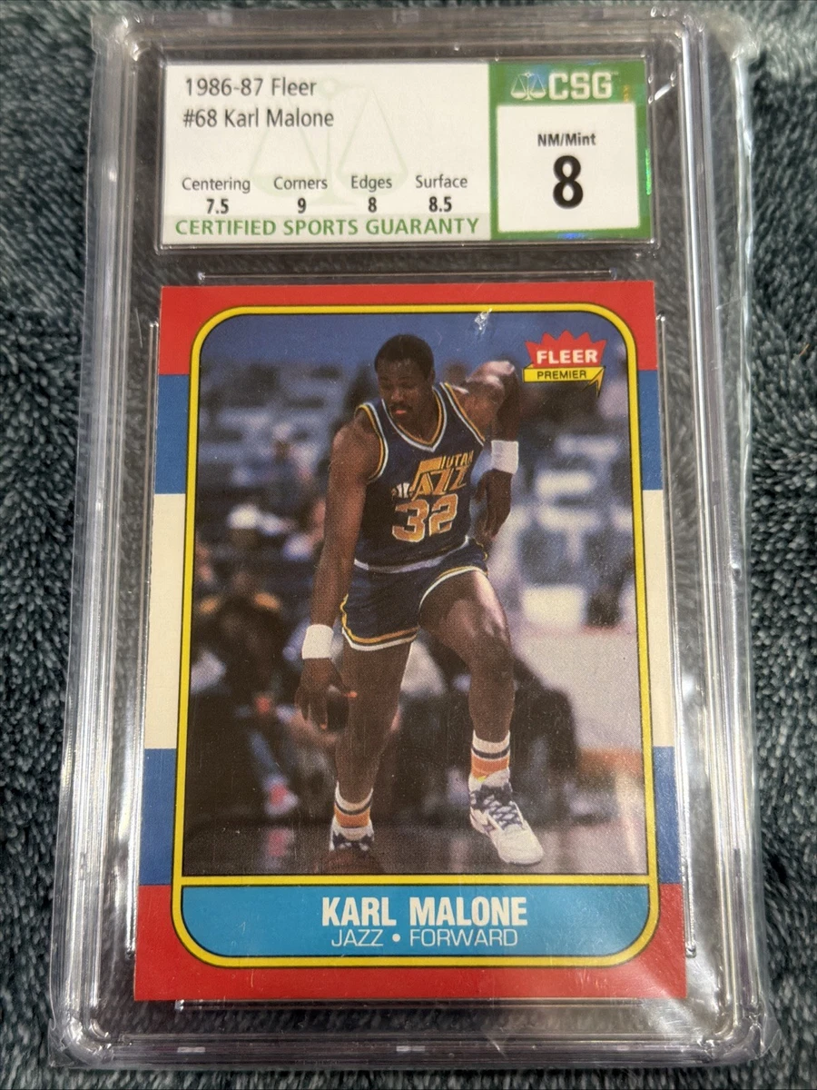 Fleer Karl Malone 8 Graded Basketball Sports Trading Cards