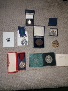 Joblot Medals Badges Military George V Solid Silver.