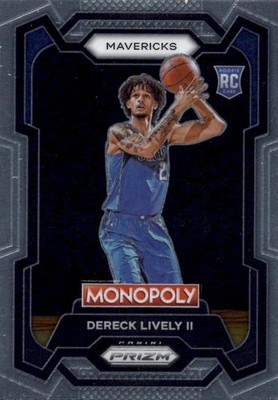 DERECK LIVELY II 2023-24 PANINI PRIZM MONOPOLY ROOKIE CARD RC #24 DALLAS