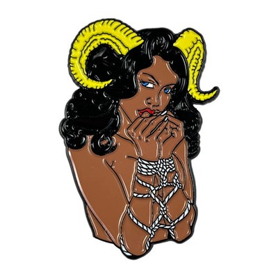 Horny Girl Enamel Pin Rope Bunny Shibari Ltd Edition NEW Lapel