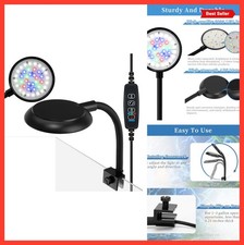 Mini Clip On Aquarium Light 7W USB Dimmable Small Fish Tank LED with Timer for