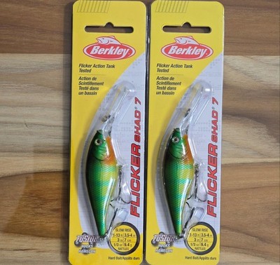 (Ct of 2) Berkley Flicker Shad Size 7 Depth 11-13' Fusion Treble Hooks Walleye