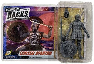 Boss Fight Vitruvian HACKS Cursed Spartan Stone Warrior Series 1 Kickstarter NEW