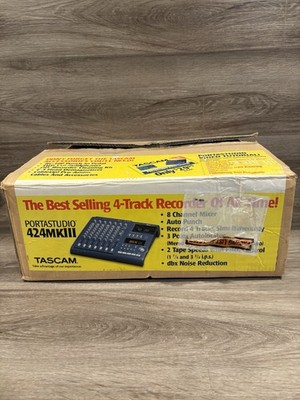 Tascam 424 MK3 Portastudio 4-Track Analog Tape Cassette Recorder
