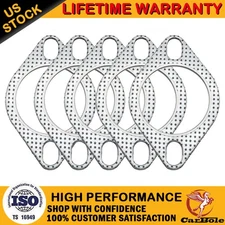 5PCS 2.5" Steel 2-Bolt Flange Car Catback Manifold Exhaust Muffler Header Gasket