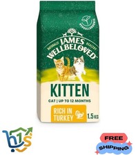 1.5kg Kitten Dry Cat Food Complete and Balanced Rich in Turkey Brand new best 19.73 per kilo