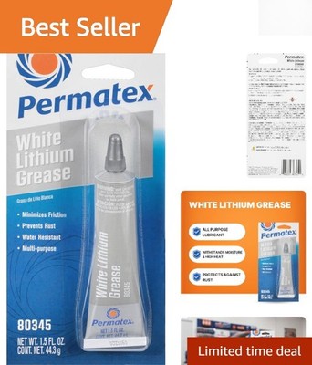 1.5 oz. Permatex White Lithium Grease for Friction-Free Maintenance & Protection