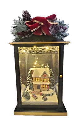 Bradford Exch Thomas Kinkade Sparkle Of The Season Wonder Illuminated Lantern