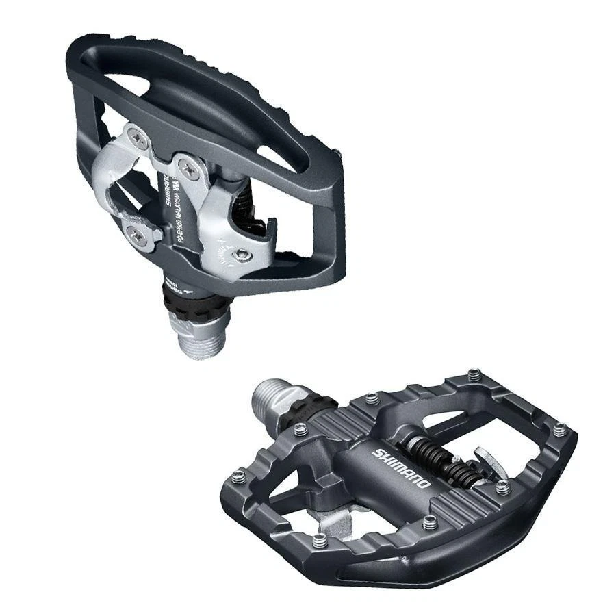 Paire De Pédales Shimano PD-M520 SPD Sans Clip - Noires, VTT/route, Occasion, 380g