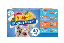 Purina Friskies Ocean Of Delight Gravy Wet Cat Food Variety Pack, 5.5 ozx40 cans