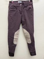 Hadley By Smartpak Riding Pants Women’s 22R Purple Midrise Breeches Equestrian 