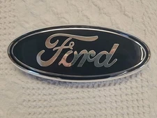 Front Grille Tailgate for 2005-2014 Ford F150 9" Oval Emblem Logo BLUE & CHROME