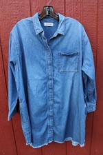 Madewell denim jean shirt dress Size 2XL frayed knee length