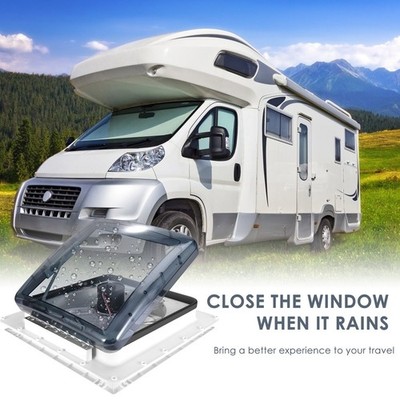 40*40cm 12V RV Vent Dachfenster Dachluke Dachhaube mit Fernbedienung Regensensor